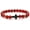 Rubine, variant on 8MM Ornament Lava Volcanic Stone Beads Turquoise Cross Elastic Stretch Bracelet Religion Bangle for Women Men