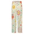thumbnail image 5 of Cute Owls Sun Pattern Winter Female Pants Flannel High Waist Women Pants Lady Warm Straight Leg Plush Trousers, 5 of 7
