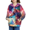thumbnail image 3 of DISNIMO Galaxy Wolf Hoodie Boys 6-7 Pullover Hoodies for Boys Girls Hooded Sweatshirt Kids Long Sleeve Hoodie Sweatshirts for Children Streetwear Hoodies Casual Soft Clothes, 3 of 6