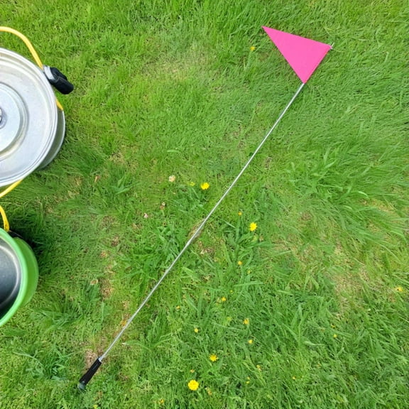 OUNONA Bicycle Safety Flag, Rosy, Fiberglass Pole, Enhanced Visibility, Easy Install