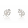 thumbnail image 1 of Aretes de plata .925 BELLAPLATA MF broquel Hoja de plata con circonias brillantes, 1 of 4