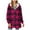 Pinky, variant on Christmas Women's Plaid Printed Fleece Thick Coats, Button-Down Hooded Sweater with Pockets, Fall Causual Outfits