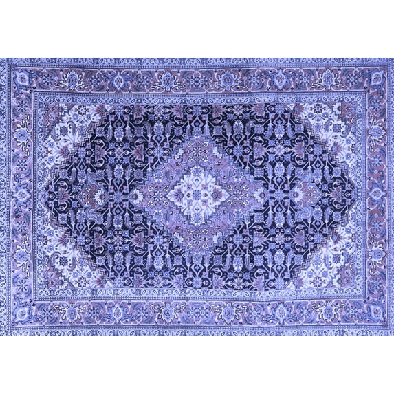 Ahgly Company Indoor Rectangle Medallion Blue Traditional Area Rugs, 2' x 4'