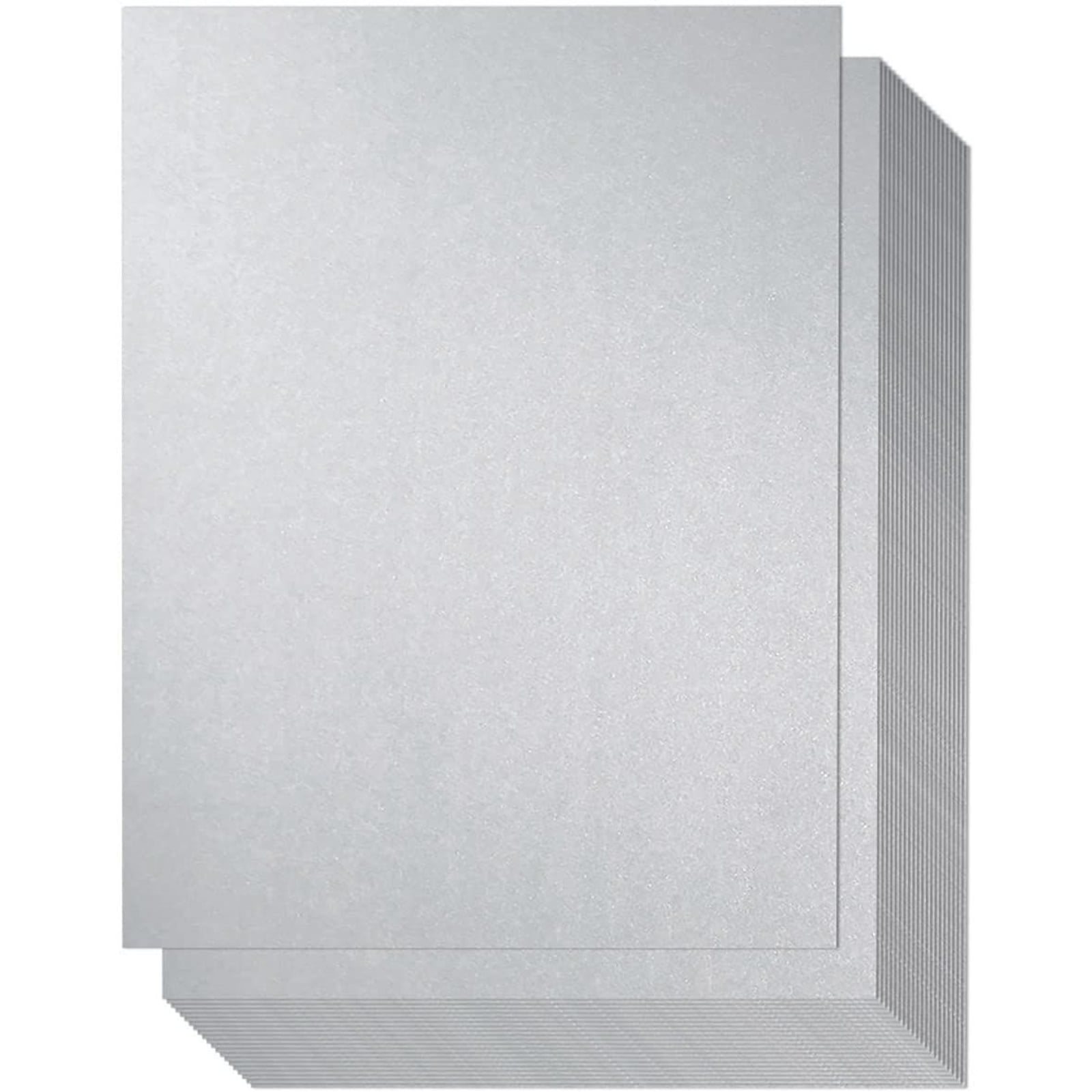Grey Metallic Cardstock Paper for Scrapbooking (8.5 x 11 In, 96 Sheets)
