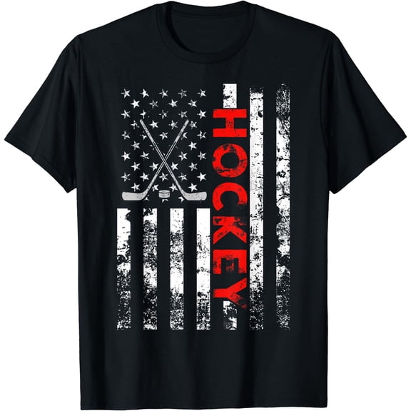 American Flag Hockey USA Patriotic Gift T-Shirt T-Shirt