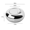 thumbnail image 3 of MERILER Fully Enclosed Self-Extinguishing Stainless Steel Ashtray - Ideal for Home, Car, and as a Thoughtful Gift for Men, 3 of 7