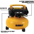 thumbnail image 3 of DEWALT Pancake Air Compressor, 6 Gallon, 165 PSI (DWFP55126),Multi, 3 of 6