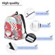 thumbnail image 3 of Disketp Christmas print Canvas Backpack Lightweight Travel Daypack Student Rucksack Laptop Backpack-, 3 of 5