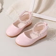 thumbnail image 2 of Splozh Dress Shoes Big Kid Girls Heels Girls Dress Shoes Soft Stylish Pearl Girls Sandals Flower Girl Shoes Wedding Church Pink,US 12, 2 of 7