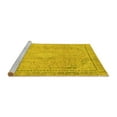 thumbnail image 2 of Ahgly Company Machine Washable Indoor Rectangle Abstract Yellow Modern Area Rugs, 3' x 5', 2 of 4