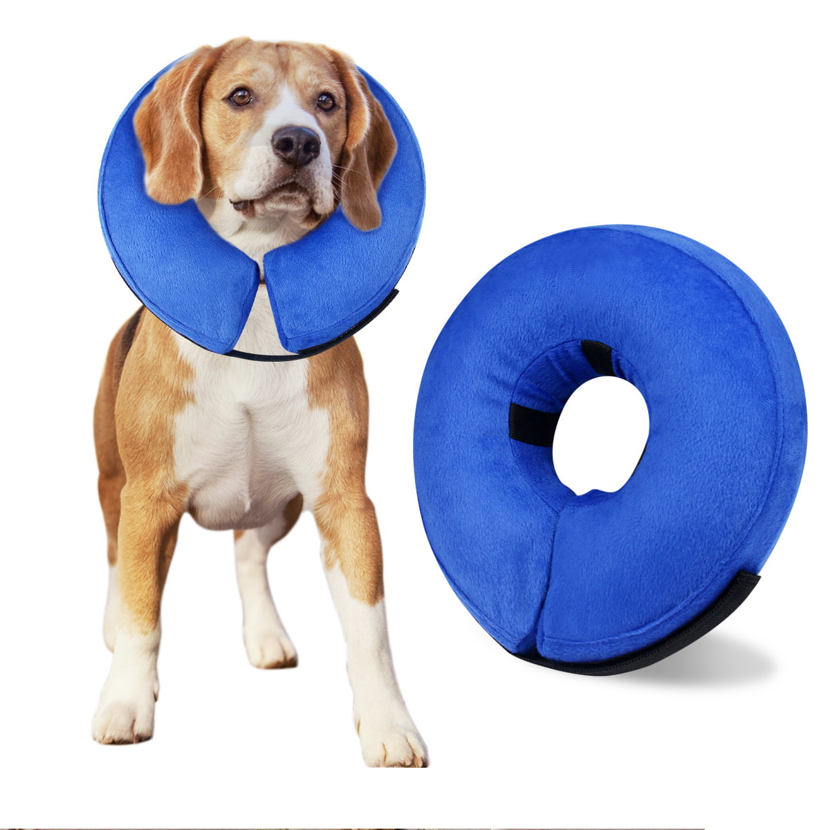 AhlsenL Inflatable Comfy Cone for Dogs Cats Protective Soft Pet Recovery Collar After Surgery Prevent Dogs from Biting & Scratching 