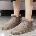 thumbnail image 2 of Xiaoxatg Women's Boots Comfortable and Cozy Real Wool Winter Boots for Warmth and Comfort 6 Khaki, 2 of 9