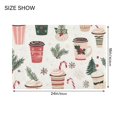 thumbnail image 4 of Yayeee Bath Rugs for Bathroom Floor Set of 2 Non Slip Fluffy Soft Absorbent Mat, Christmas Cups, 4 of 7