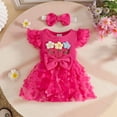thumbnail image 2 of Newborn Baby Girl Romper Farm Outfit Animals Embroidery Smocked Onesie Ruffle Plaid Bodysuit Country Summer Clothes 6-12 Months 12-24 Months 2t 3t 4t 5t 6t 7t 8t 9t Children 12-18 Months, 2 of 4