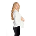 thumbnail image 4 of White Diamond Quilted Sweat Jacket - Women's Casual Snap Button Coat, 4 of 4