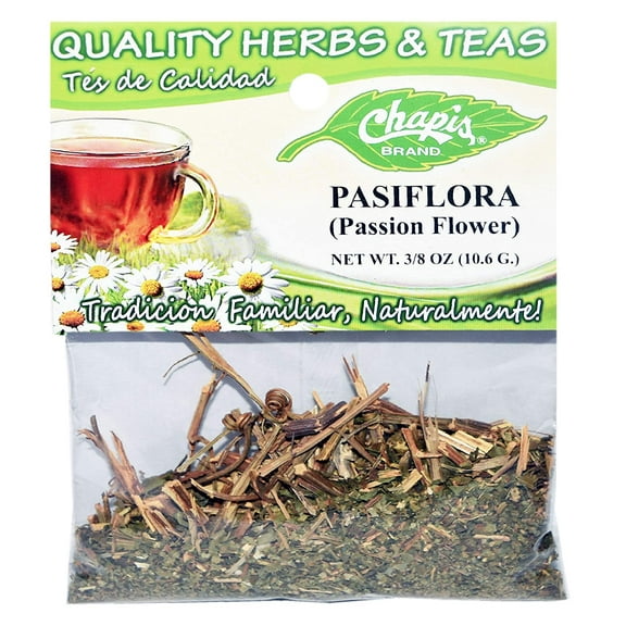 Chapis tea/Hierba Pasiflora- Passion Flower Dried Natural Herbs-  Net Wt. 3/8 oz. (10.6 g) (3 Pack)
