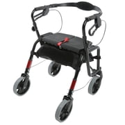 PCP Lightweight Adjustable Rollator, Black,