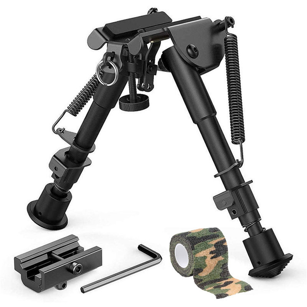 CVLIFE 9-13 Inches Rifle Bipod with Solid Sling Adapter Base