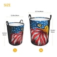 thumbnail image 2 of Lsque Eagle Head With American Flag pattern Laundry Hamper Basket, Tall Woven Rope Hamper Basket for Clothes, Lightweight Storage Basket, Collapsible Waterproof-Small, 2 of 8