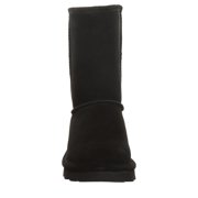 BEARPAW Womens Elle Short Black Size 10 | Classic Suede Pull On Fashion Boot | Cozy Winter Boots for Women