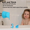 thumbnail image 6 of Active Mind Ltd Collapsible Baby Bath Kneeler Pad & Faucet Cover Set - Non-Slip Bathtub Knee/Elbow Protector with Silicone Spout Guard, Toy Organizer & 2 Bath Toys, Infant Bath Safety Essentials,Blue, 6 of 7
