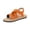 Orange, variant on Wedge Sandal For Women Woven Ankle Strap Open Toe Summer Non-Slip Comfy Casual Vacation Beach Boho Shoes (9.5, White)