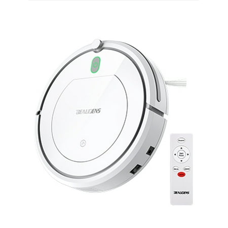 BEAUDENS 2019 New Arrival White Robot Vacuum Cleaner with High Suction, Slim Design, Tangle-Free for Pet Hair and Long Hair, Automatic Planing for Home Tile Hardwood Floors and Low Pile