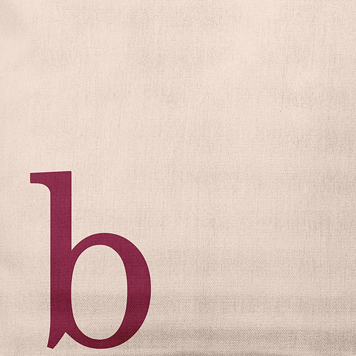 Simply Daisy 18" x 18" Modern Monogram Decorative Throw Pillow, Cranberry