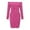 Hot Pink, variant on Womens St. Patrick's Day Knit Dress,Solid Color Off-the-Shoulder & Long Sleeve Stretchy Slim-Fit Bodycon Pullover,Festive Outfit,Size:XL