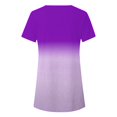 thumbnail image 5 of Patlollav Womens Plus Size Tops Button Print Round Neck Short Sleeve Irregular T-Shirt, 5 of 5