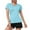 Blue, variant on Hontri Shirts for Women Women V Neck Short Sleeve Moisture Wicking Athletic Shirts Sport Activewear Top Army Green Xxl