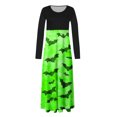 thumbnail image 3 of Long Sleeve Dress,3/4 Sleeve Dress for Women,Womens Fashion Printed Long Sleeve Round-Neck Pullover Patchwork Dress,Dress for Women Casual,Dress with Sleeves, 3 of 5