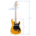 thumbnail image 2 of Glarry 40" Beginner 6 Stings 22 Fret Electric Guitar with 20W Amp and More,Orange, 2 of 10