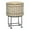 Black Deep Set Wire Basket Solid Round 19" x 19" x 26", variant on DecMode Black Metal Deep Set Wire Basket Storage Cart with Wheels