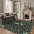 thumbnail image 6 of GENIMO 2'x3' Area Rug for Entryway, Machine Washable Non Slip Low Pile Indoor Door Mat for Front Door Kitchen Bathroom, Contemporary Animal Print, Forest Green, 6 of 7