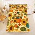 thumbnail image 5 of Manfei Thanksgiving Print Bed Sheets,Skeleton With Roses Full Size Sheets,4 Pieces,1 Flat Sheet,1 Fitted Sheet and 2 Pillowcases, 5 of 6