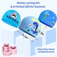 thumbnail image 4 of Kids Swimming Hat 3 Pieces, Silicon Swimming Cap Children Girl Boy - for Ear Protection and Hair Care, 4 of 6
