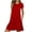Red, variant on Short Sleeve Sleep Dress for Women Soft Jersey A Line Nightwear Casual Loose Pajama Dress with Side Pockets Knee Length Loungewear for Summer Hot Weather Comfortable Home Sleeping Wear