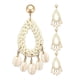 thumbnail image 1 of 2 pares de pendientes bohemios de concha tejida a mano, estilo vintage, con forma de lágrima, con gotas de agua huecas, joyería de verano, pendientes colgantes para mujer, 1 of 7