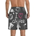 thumbnail image 3 of Naloa I Love Coffee Men's Beach Shorts, Surfing shorts, Swim trunks, Quick Dry Swim Trunks for Surfing Beach Fun - Medium, 3 of 9
