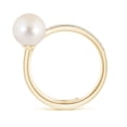 thumbnail image 2 of Angara Freshwater Cultured Pearl Spiral Wrap Ring in 14K Yellow Gold for Women | June Birthstone Jewelry for Her, 2 of 8