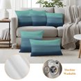 thumbnail image 5 of Outdoor Pillow Covers 16x16 Set of 2, Teal Blue Ombre Waterproof Patio Throw Pillow Covers for Couch Sofa Chair, Modern Abstract Art Texture Decorative Pillowcases for Throw Pillows, 5 of 9