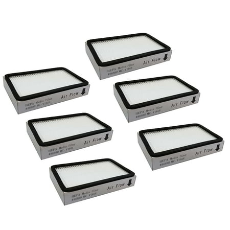 Canister Vacuum Filter - (6) HEPA Filter for Kenmore EF2, 86880, 610445, 02080001000 Canister Vacuum