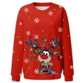 thumbnail image 4 of Wang6 Womens Plus Size Christmas Sweatshirts Cute Xmas Reindeer Snow Printed Long Sleeved Hoodless Tshirts Causal Black Round Neck Loose Fit Pullovers Tops Z_Red L, 4 of 4
