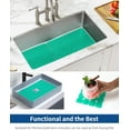 thumbnail image 3 of Bligli 2-Pack Sink Mats - 15.7"x11.8" Non-Slip PVC Liners, Quick-Dry Kitchen Protector for Stainless Steel/Ceramic, Dish Drying Mat (Green), 3 of 7