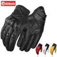 thumbnail image 2 of MJMOTO Vintage Leather Motorcycle Cycling Gloves Touchscreen Offroad Hard Shell Protection Motorbike Glove Comfort Breathable, 2 of 9