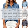 thumbnail image 3 of Cmfcve Women’s Button Down Jean Shirt Lapel Long Sleeve Casual Outer Shirt Thin Fall Denim Shirt, 3 of 9