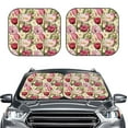 thumbnail image 6 of Lsque Tulips Flowers 2 PCS Windshield Sun Shade | CarFoldable Window Covers | Car Accessories Reflect UV for Universal Cars SUV Truck | Medium, 6 of 7