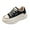 Black, variant on Chunky Sneakers for Women Thick Soled Non Slip Lace up Platform Shoes Running Tennis Athletic Breathable Sports Footwear Red Size 6.5