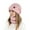 Pink, variant on Xfvqtps Womens Hat Scarf Set Knit Solid Color Simplicity Fashion Thickened Stretch Windproof Coldproof Warm Soft Outdoor Winter Neck Warmer Slouchy Hat Beige